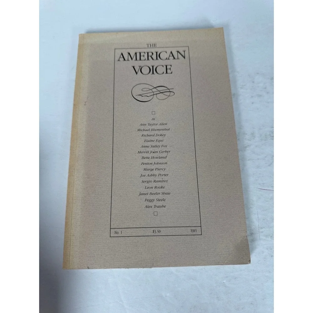 The American Voice No. 1 1985 Literary Journal Anthology Marge Piercy Kentucky